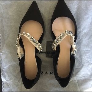Zara Ballerina with Diamanté Bead on the Straps